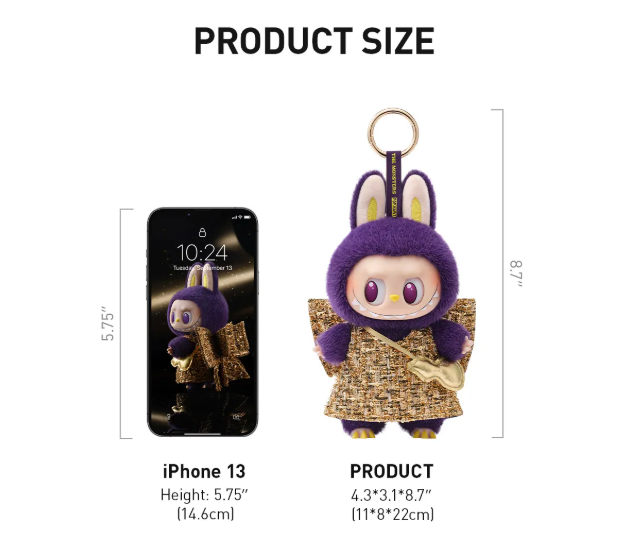LABUBU × PRONOUNCE - WINGS OF FORTUNE Vinyl Plush Hanging Card